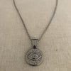 Stainless Steel Silver Evil Eye Necklace