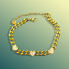 Gold Stainless Steel Heart Bracelet