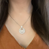 Silver Round Diamante Necklace