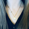 Gold Stainless Steel Chain Necklace with Pendant