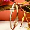 Rose Gold Stainless Steel Cubic Zirconia Bracelet
