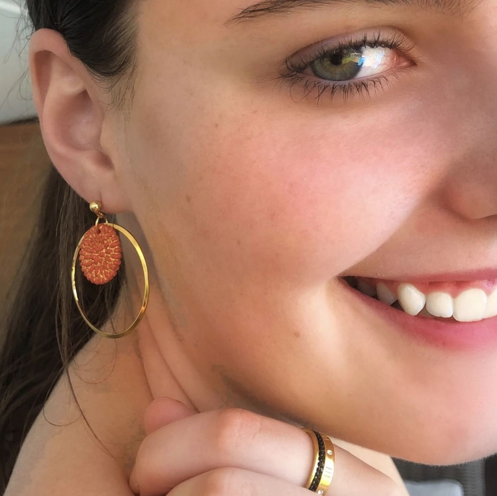 Gold Plated Hoops with Discs