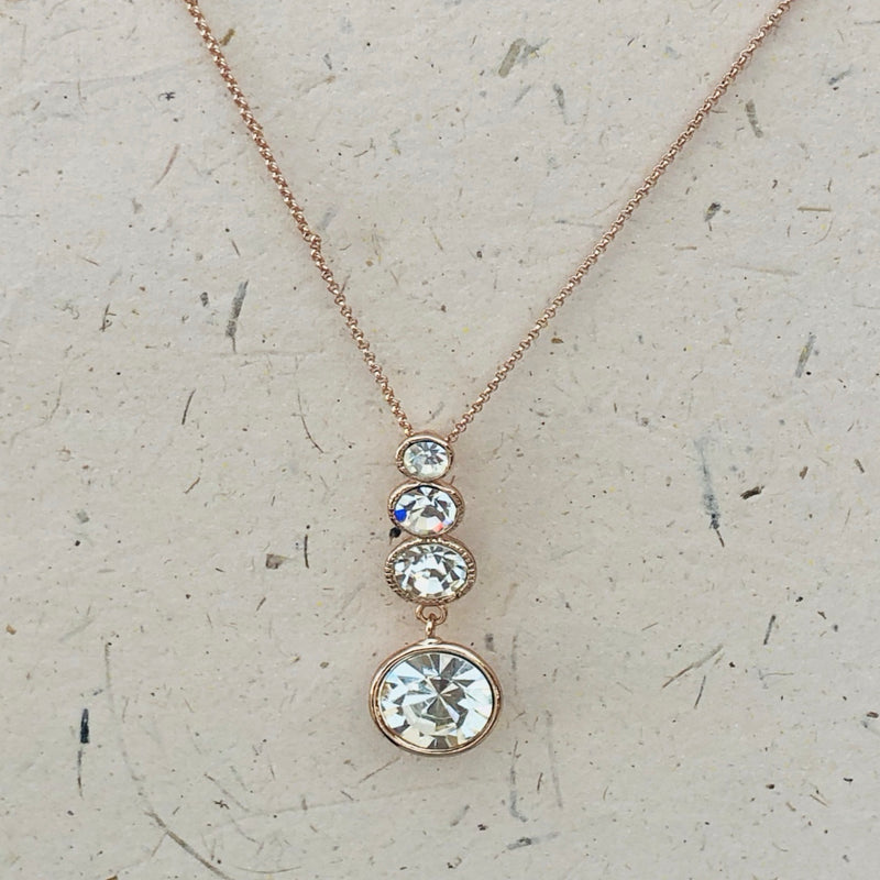 Cubic Zirconia Rose Gold Platinum Plated Pendant